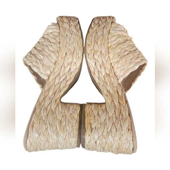 SO Women's Beena Raffia Platform Slip-on Mules Sz 8M - Picture 9 of 11